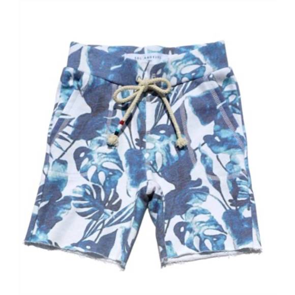 NEW SOL ANGELES midnight printed short in blue/palm